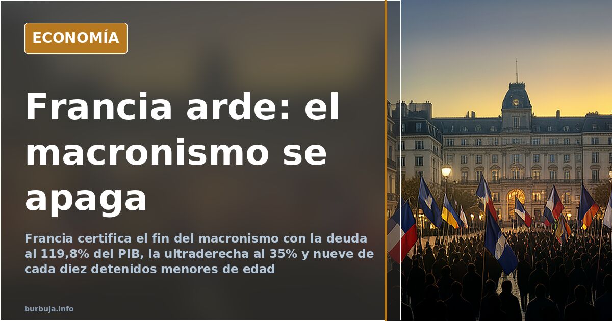 Francia arde y el macronismo se apaga: deuda al 119% y la ultraderecha al 35%