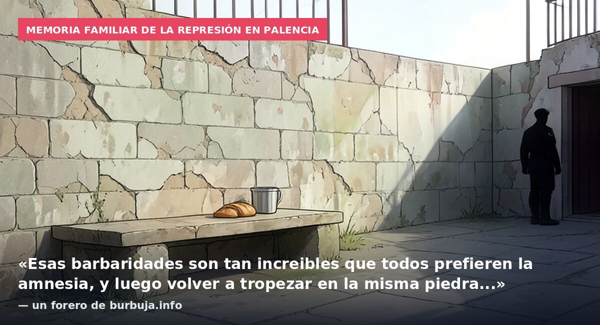 Memoria familiar de la represión en Palencia: «Esas barbaridades son tan increibles que todos prefieren la amnesia, y luego volver a tropezar en la misma piedra...» — un forero de burbuja.info