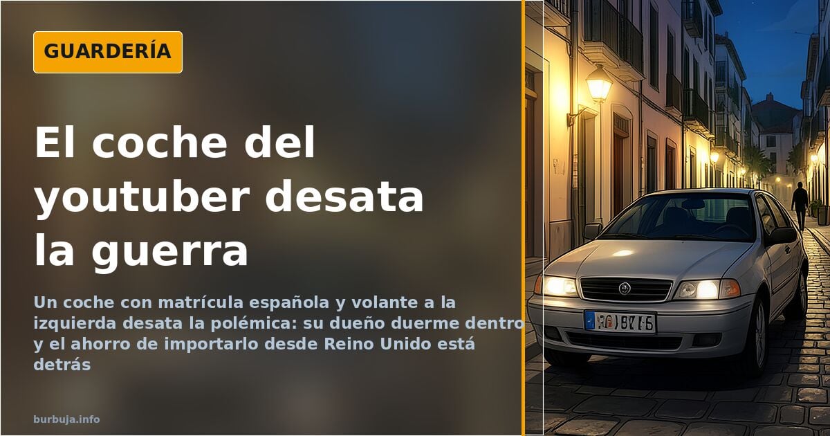 El coche de un conocido youtuber, objeto de la polémica vecinal
