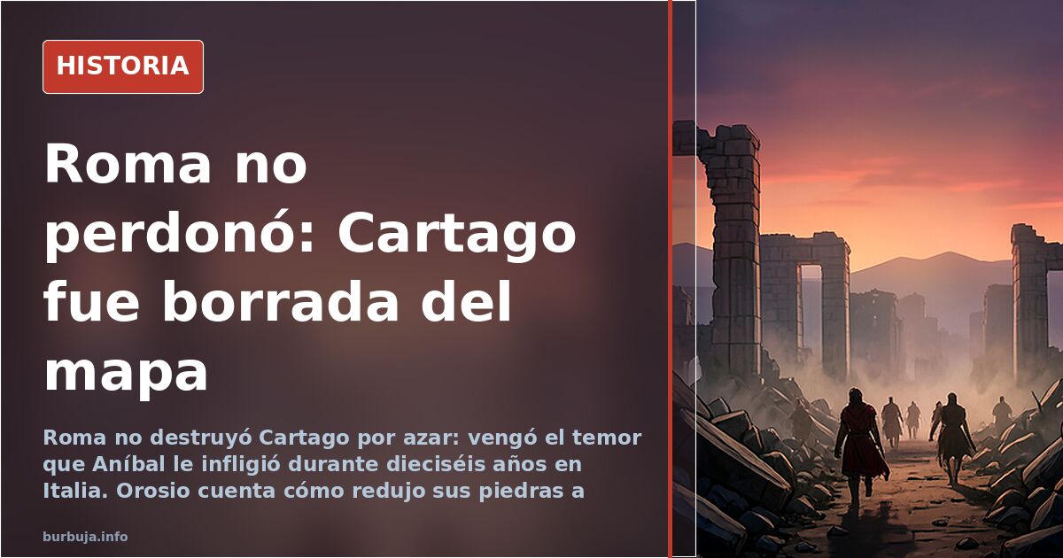 Ruinas de la antigua Cartago con columnas y piedras derruidas junto al mar Mediterráneo