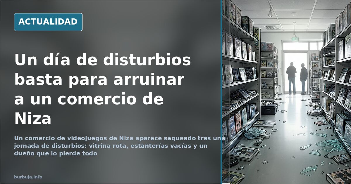 Saqueo de una tienda de videojuegos en Niza: el dueño lo pierde todo en un día