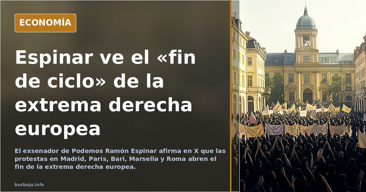 Ramón black Espinar justifica la violencia para terminar el "ciclo de la extrema derecha europea"