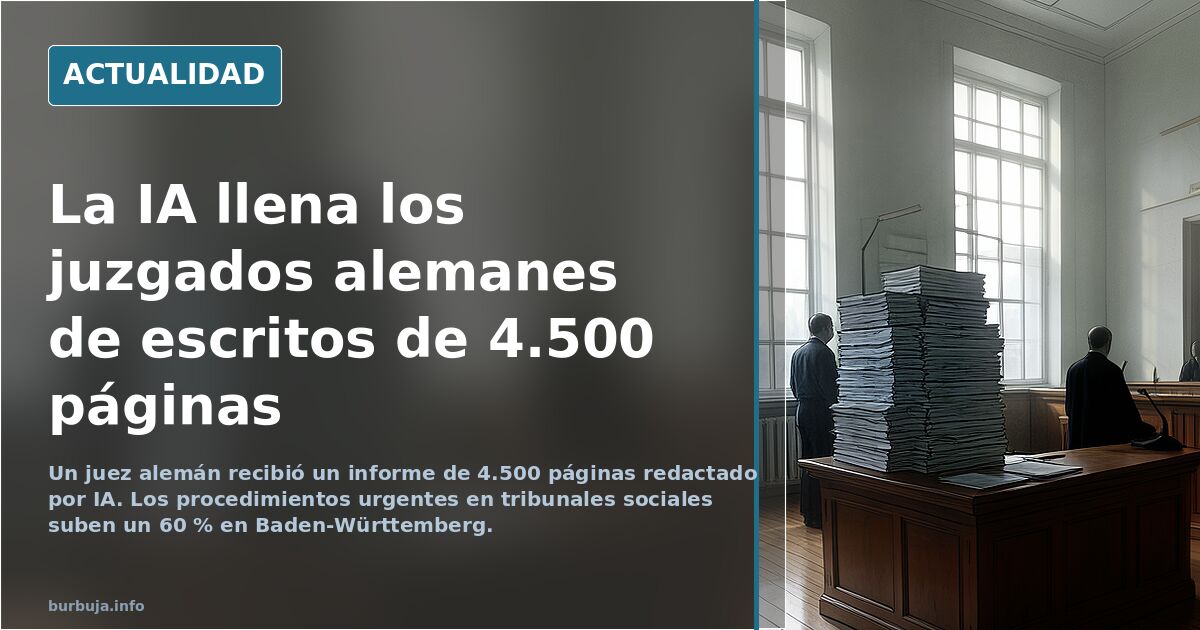 La IA llena los juzgados alemanes de escritos de miles de páginas