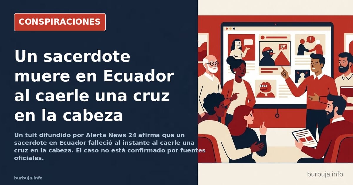 Un sacerdote fallece en Ecuador al caerle la cruz encima.