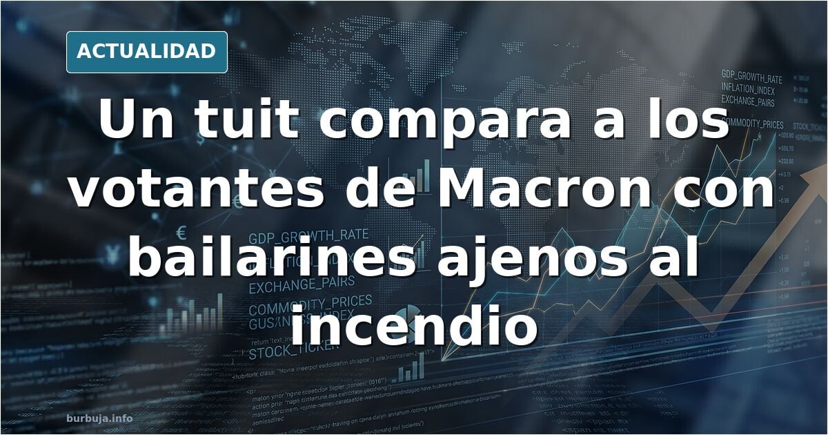 Fantástica alegoría: bumers bailan felizmente y ajenos a la realidad mientras Francia arde.