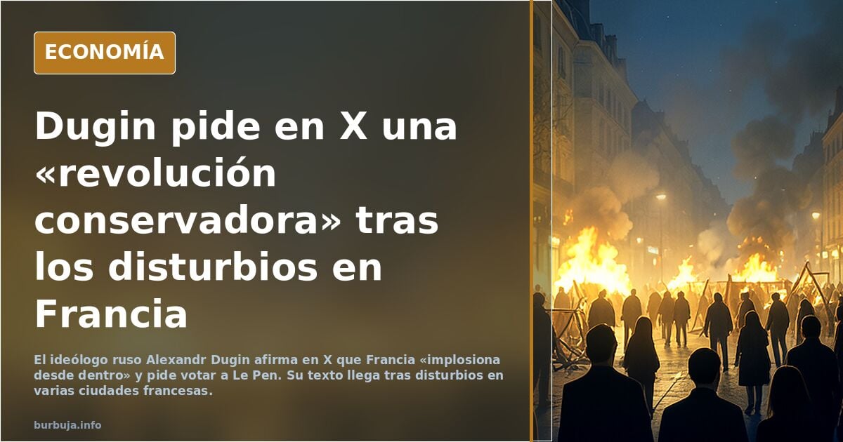 Dugin alerta sobre lo ocurrido en Francia