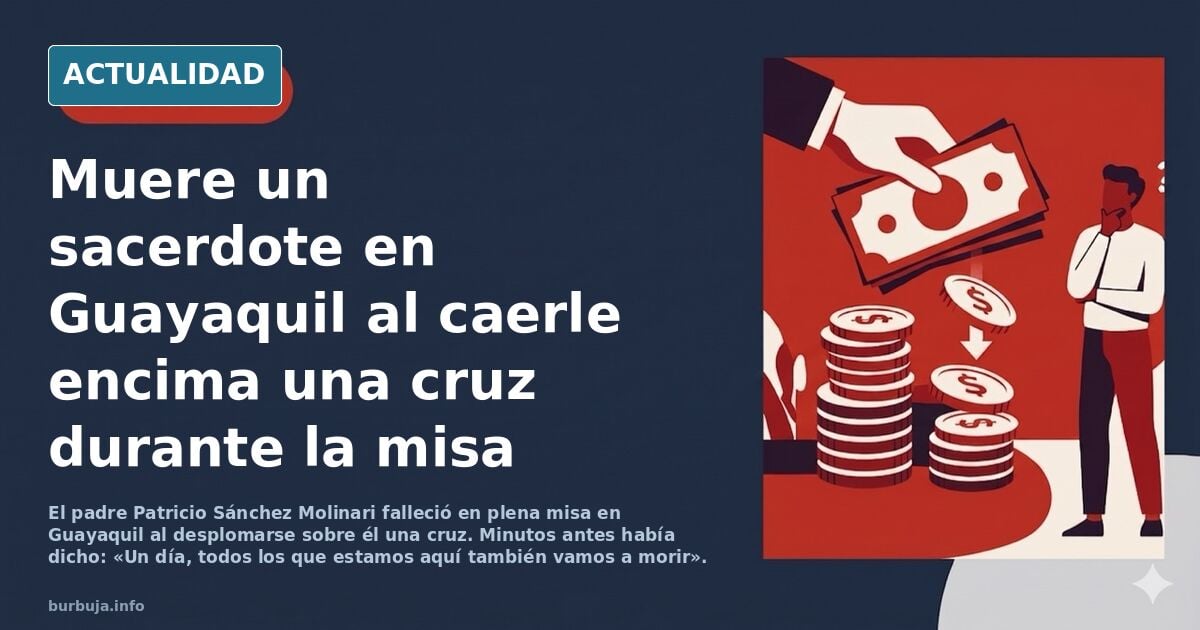 Un cura muere en plena misa al caer sobre él la cruz de la iglesia, como en la película El Día de la Bestia.