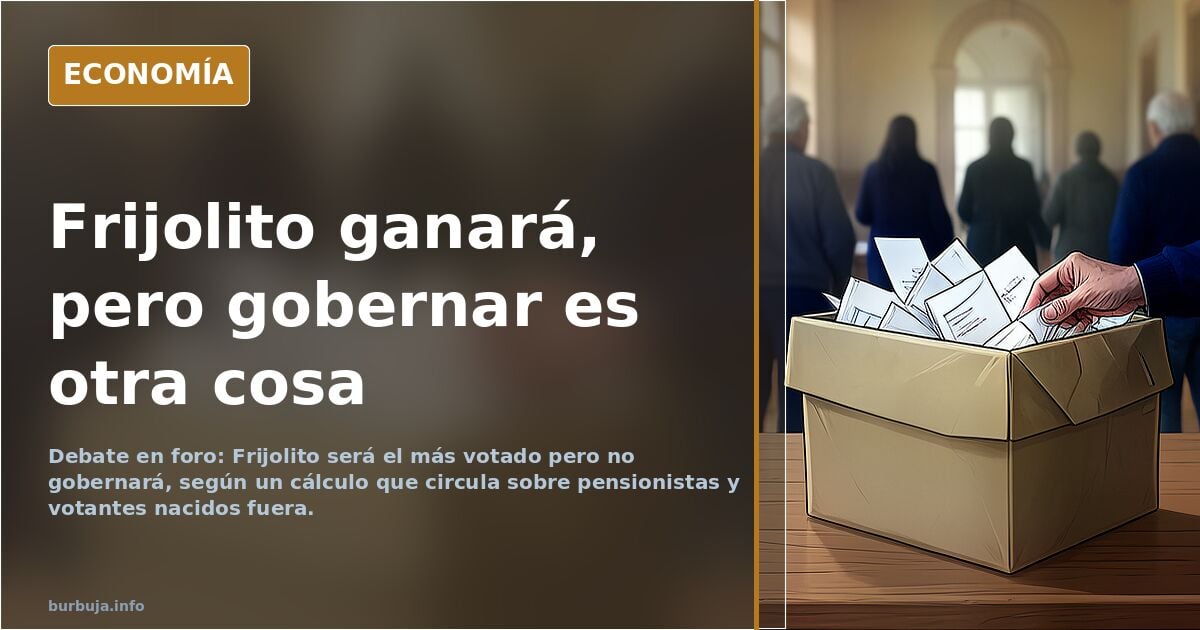 Frijolito y la aritmética del poder: por qué el voto no basta