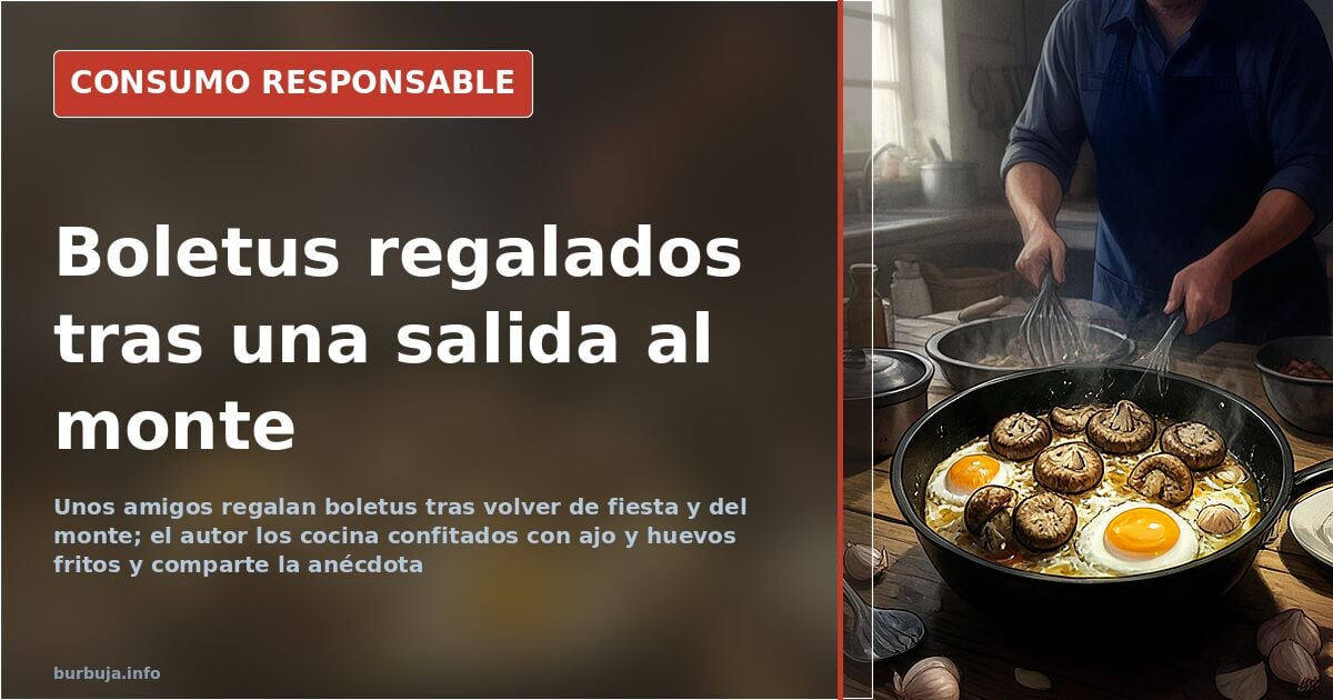 Boletus de regalo: setas a cambio de una ronda