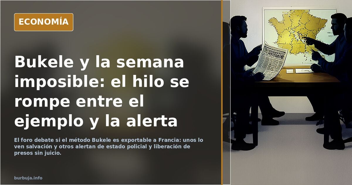 Llega BUKELE: "Se podria salvar Francia en 1 semana"