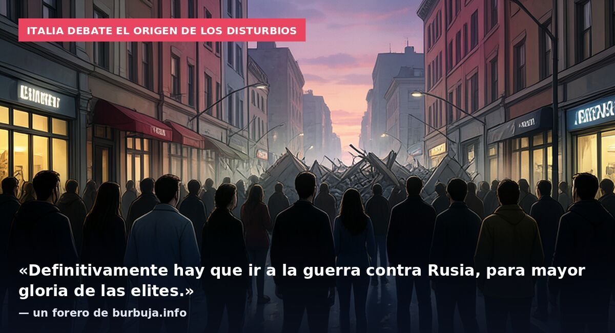 Italia debate el origen de los disturbios: «Definitivamente hay que ir a la guerra contra Rusia, para mayor gloria de las elites.» — un forero de burbuja.info