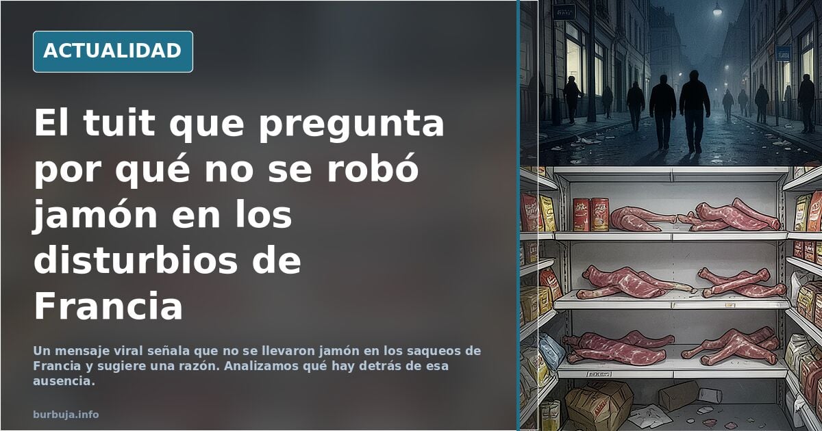 Francia: los saqueadores se olvidan de llevarse el jamón