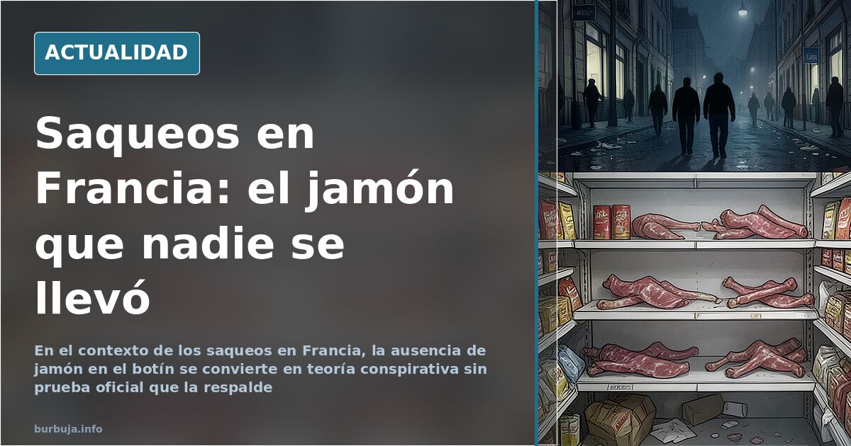 Francia: los saqueadores se olvidan de llevarse el jamón