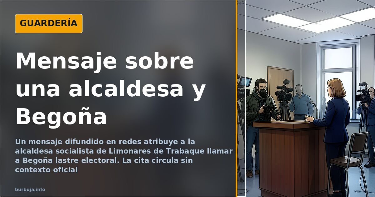 Tuit atribuye a una alcaldesa socialista llamar «lastre» a Begoña