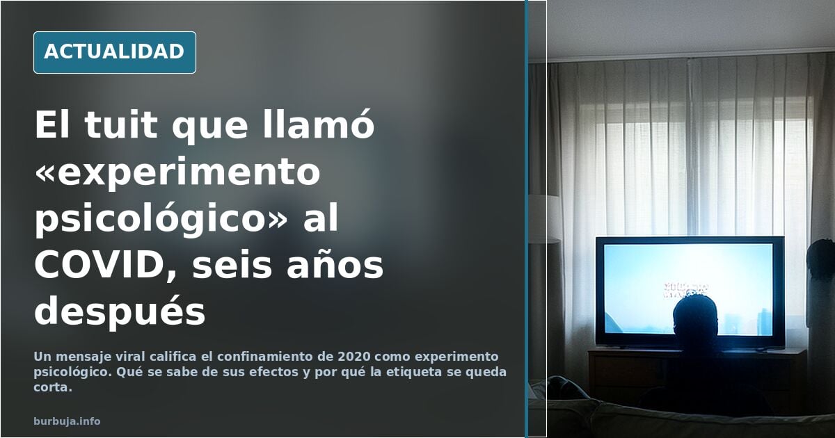 Viendo esto seis años después, lo del el bichito fue un experimento psicológico