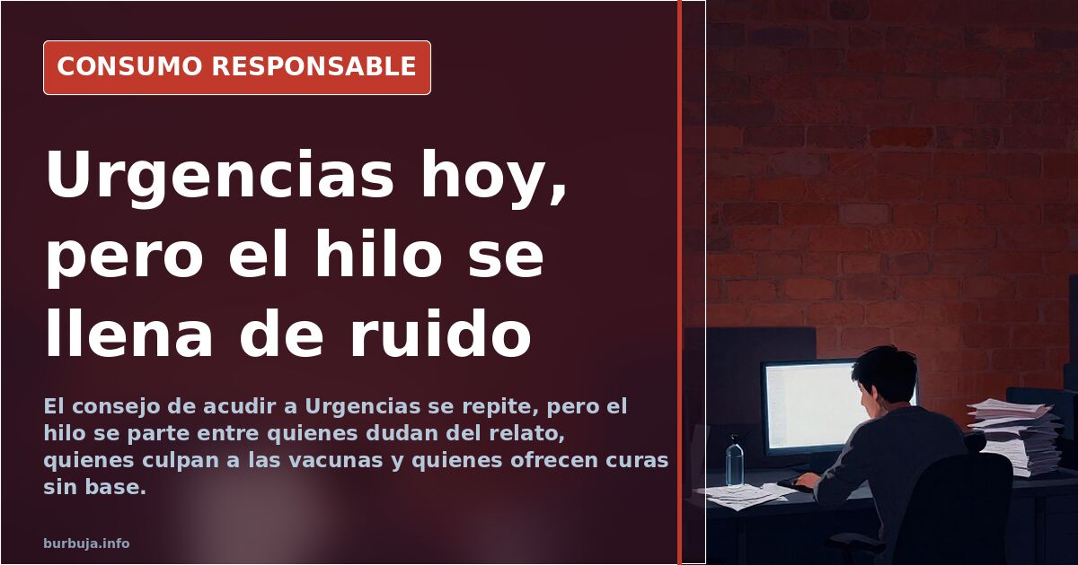 Urgencias hoy, pero el hilo se llena de ruido