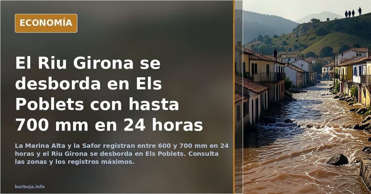 Se inundan la Marina Alta y la Safor (Alicante, Valencia )
