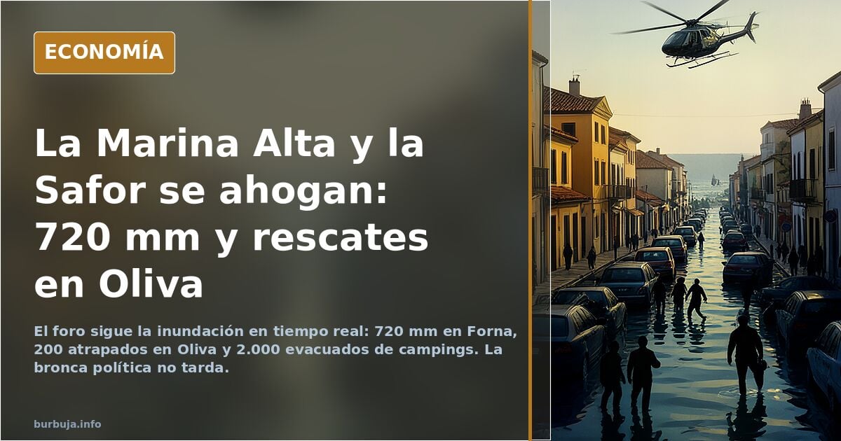 Se inundan la Marina Alta y la Safor (Alicante, Valencia )