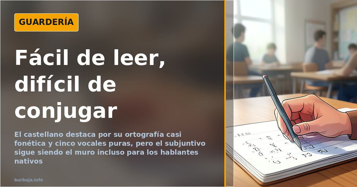 El castellano se lee casi como se escribe: la ventaja que suspende a sus nativos