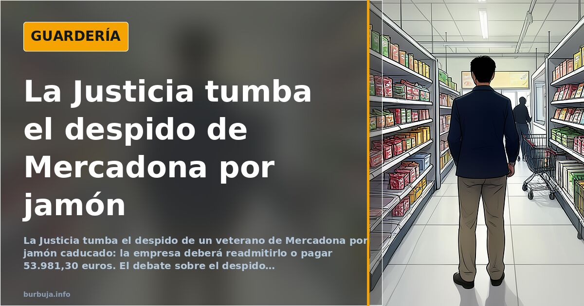 Mercadona, condenada por despedir a un veterano por jamón caducado