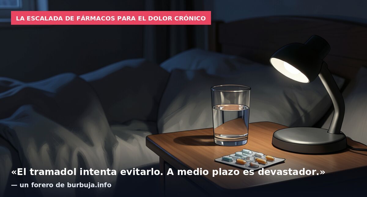 La escalada de fármacos para el dolor crónico: «El tramadol intenta evitarlo. A medio plazo es devastador.» — un forero de burbuja.info
