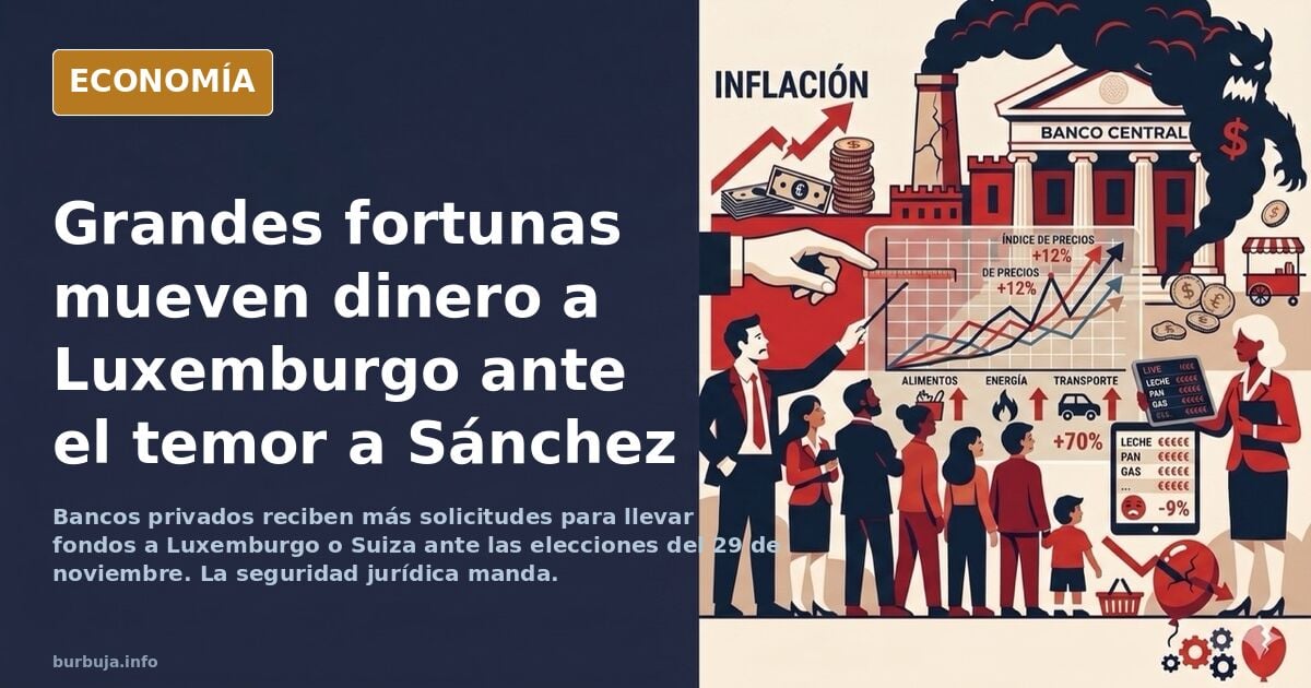Grandes fortunas llevan parte de su dinero a Luxemburgo por temor a más Sánchez