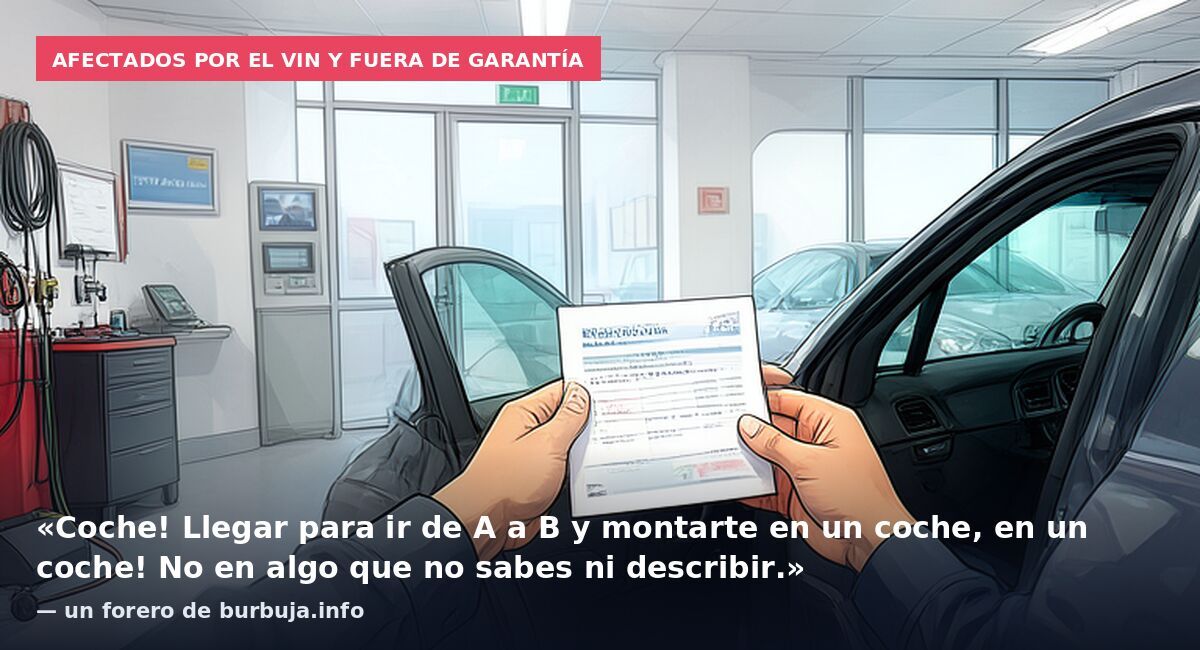 Afectados por el VIN y fuera de garantía: «Coche! Llegar para ir de A a B y montarte en un coche, en un coche! No en algo que no sabes ni describir.» — un forero de burbuja.info