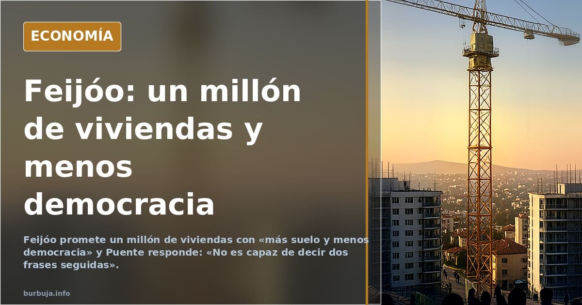 Feijóo promete un millón de viviendas y un lapsus sobre la democracia