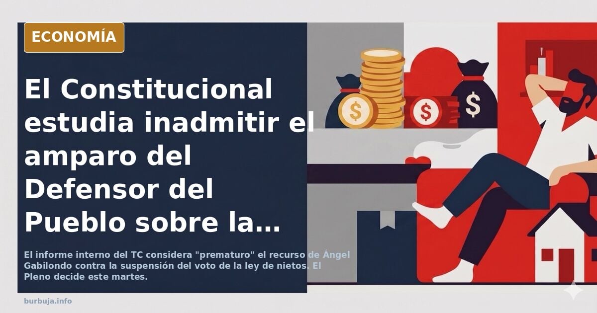 Ley de nietos, Pumpido se juega la prevaricación: El informe interno del Tribunal Constitucional propone inadmitir el recurso del Defensor del Pueblo.
