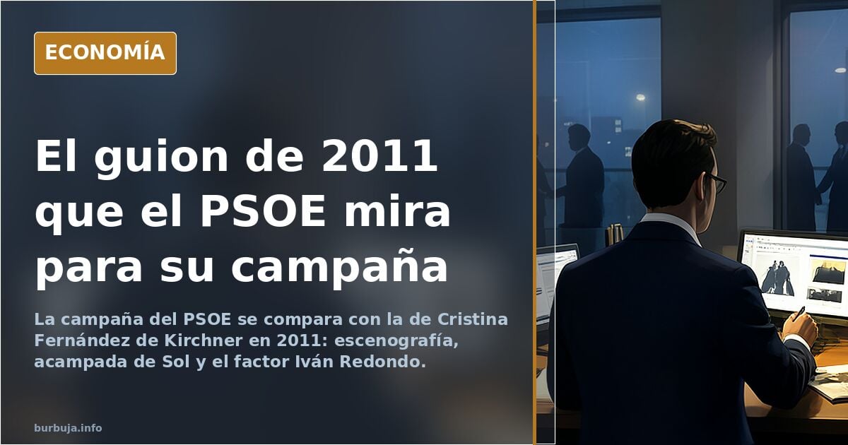 Campaña del PSOE: el parecido con Cristina Fernández en 2011
