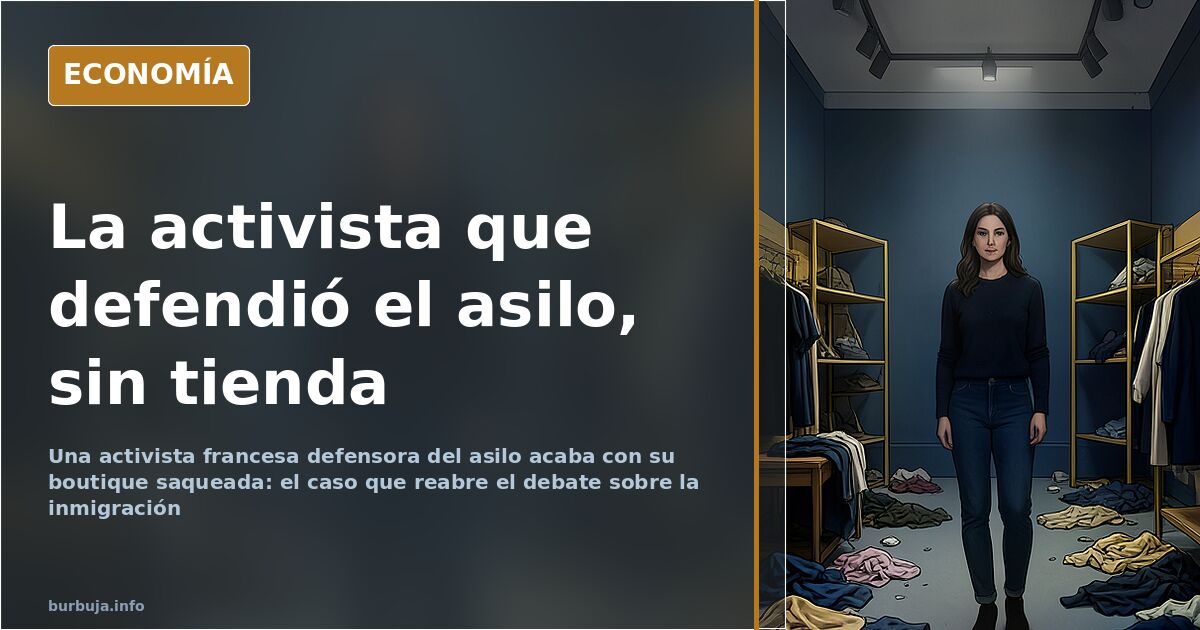 Boutique saqueada en Francia, con el interior vacío, según el relato difundido