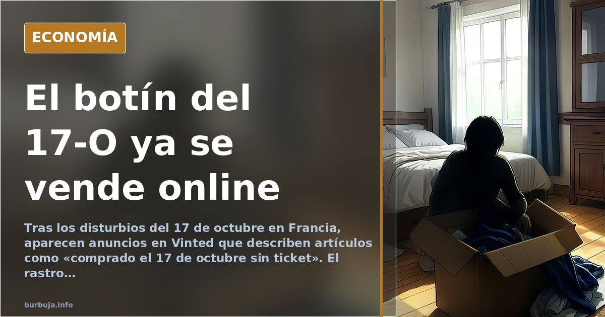 Vinted, escaparate del botín del 17-O: anuncios sin ticket