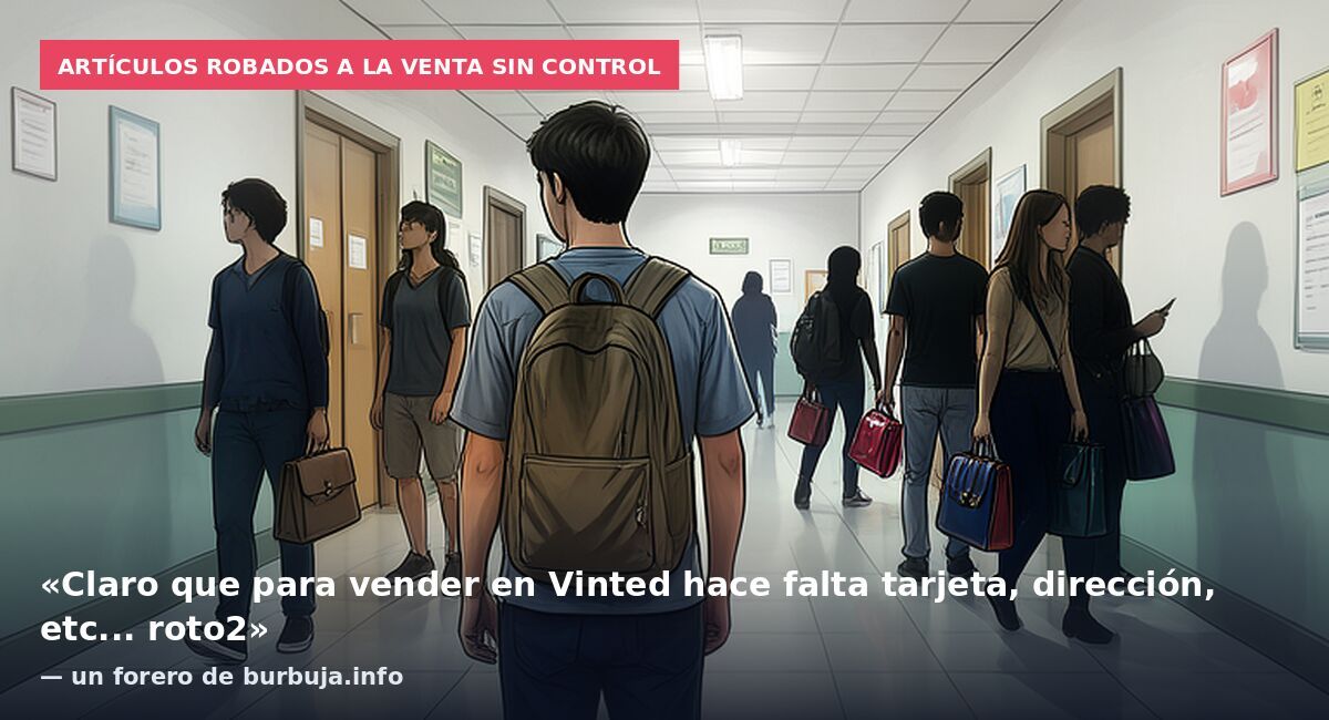 Artículos robados a la venta sin control: «Claro que para vender en Vinted hace falta tarjeta, dirección, etc... roto2» — un forero de burbuja.info