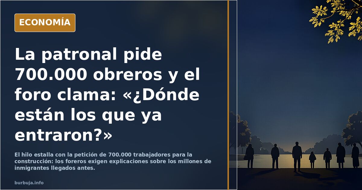 La derecha mediática que apoya al PP y VOX pidiendo 700.000 nuevos forasteros. Esto es un sin parar...