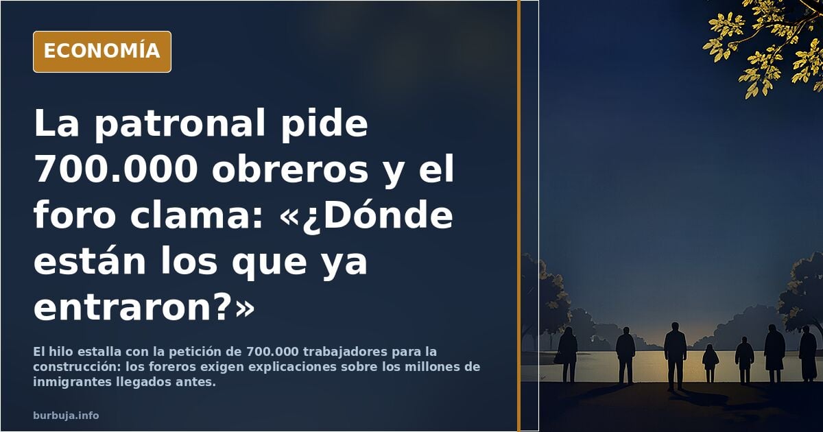 La derecha mediática que apoya al PP y VOX pidiendo 700.000 nuevos forasteros. Esto es un sin parar...