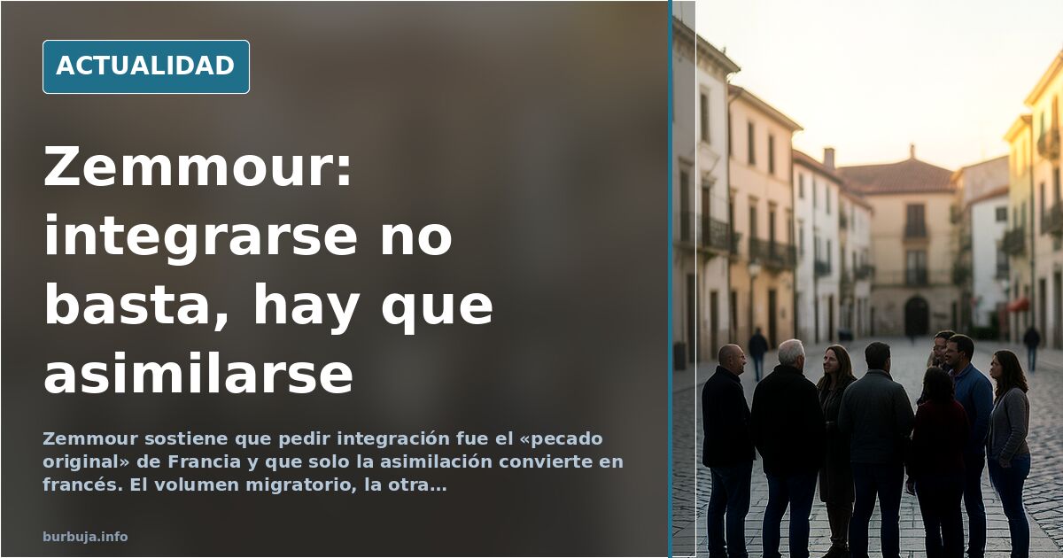 Asimilación o integración: el debate que Zemmour reabre en Francia