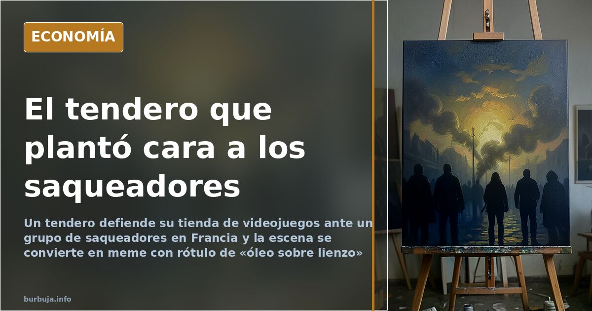 Un tendero se enfrenta a los saqueadores y el humor se vuelve lienzo