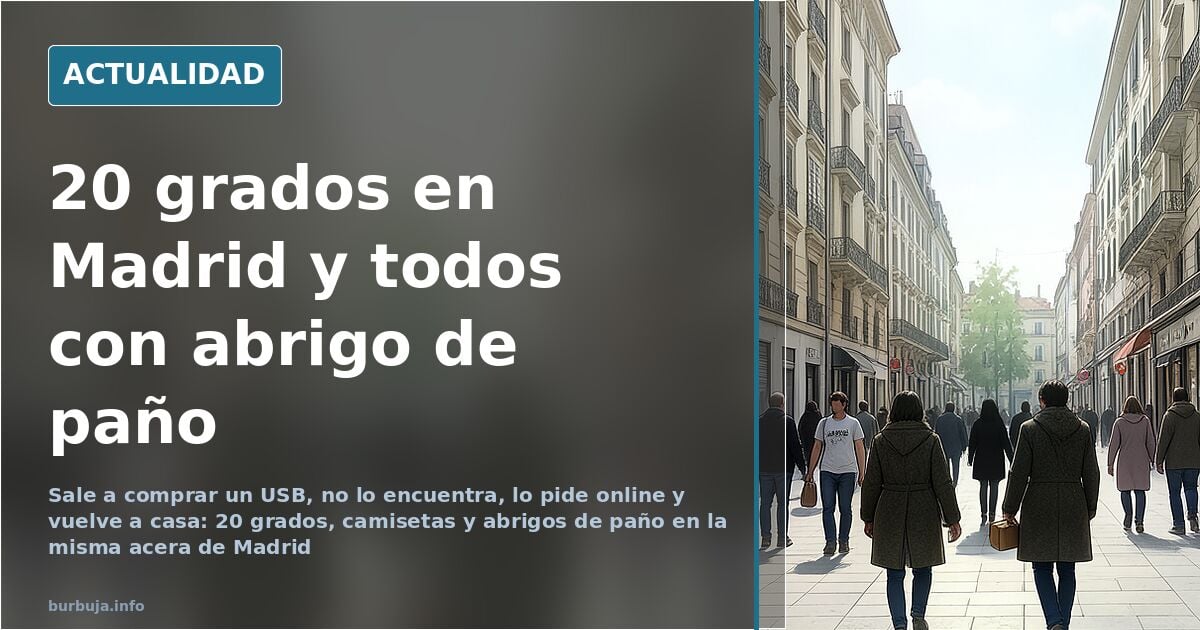 Madrid hits 20°C in midwinter: no coats, no reason to go out
