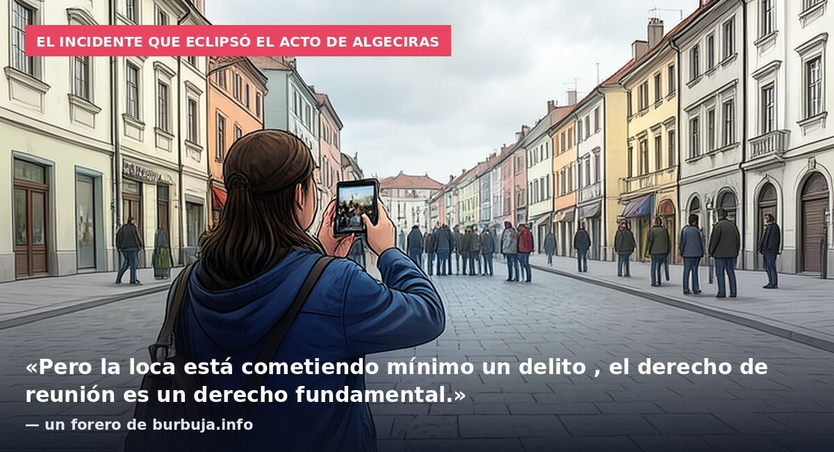 El incidente que eclipsó el acto de Algeciras: «Pero la loca está cometiendo mínimo un delito , el derecho de reunión es un derecho fundamental.» — un forero de burbuja.info