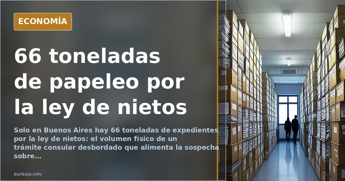 66 toneladas de expedientes: el coste oculto de la ley de nietos