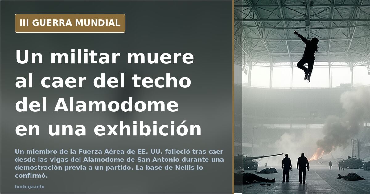 Soldado gringo perecido luego de caerse del techo de un Estadium mientras hacia espectáculo