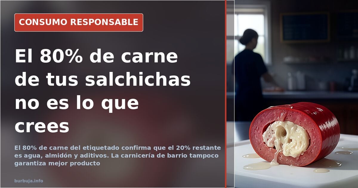 Salchichas frescas: el 80% de carne que esconde el etiquetado