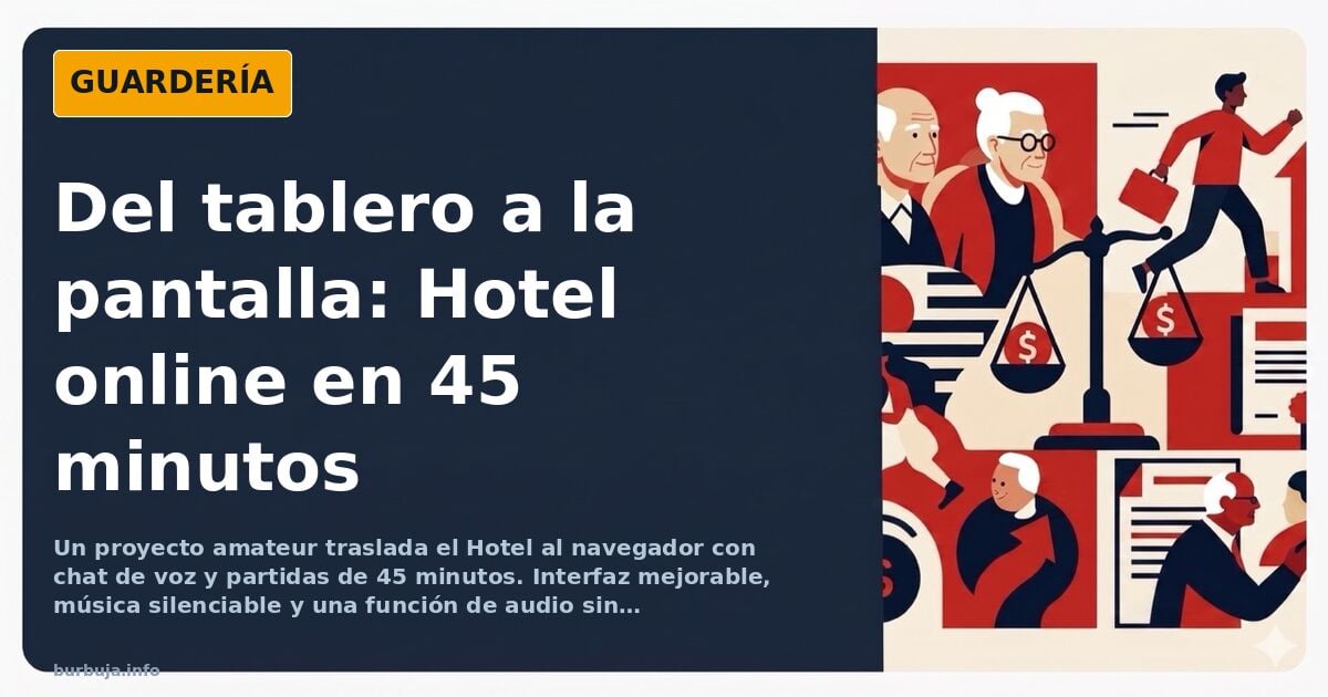 El juego de mesa del Hotel que se juega online en 45 minutos