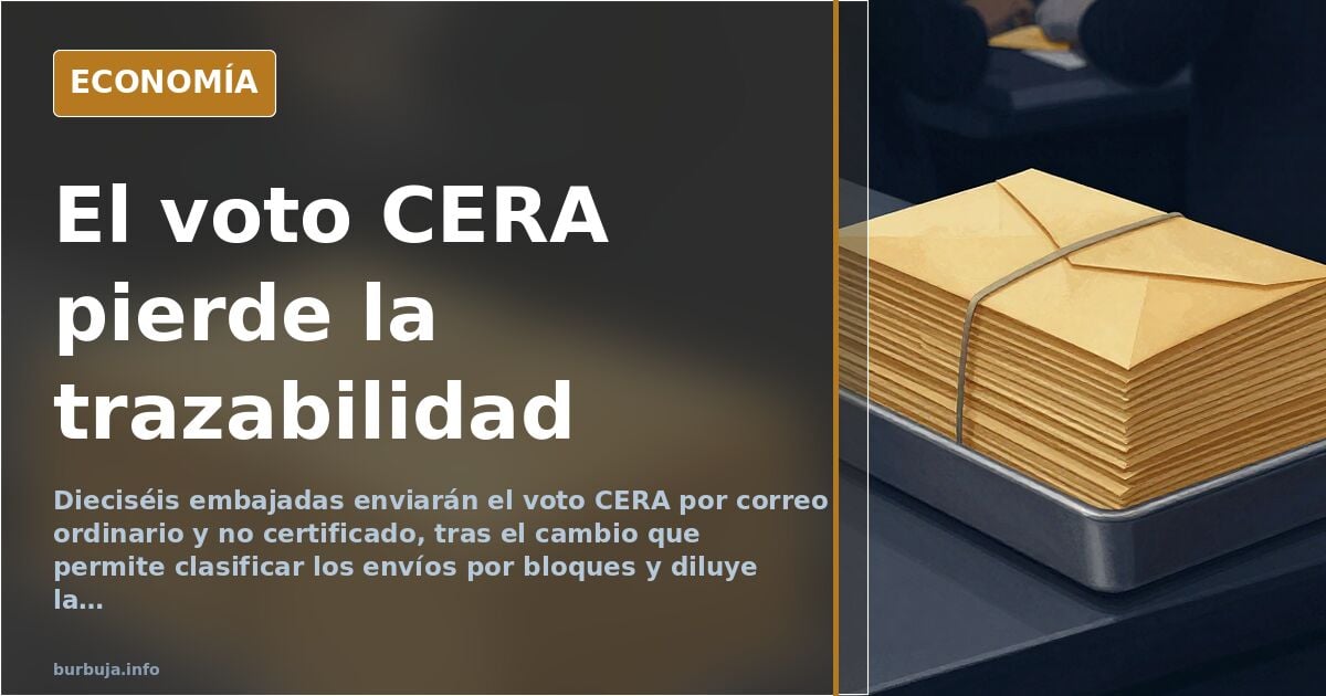 16 embajadas enviarán el voto CERA sin correo certificado