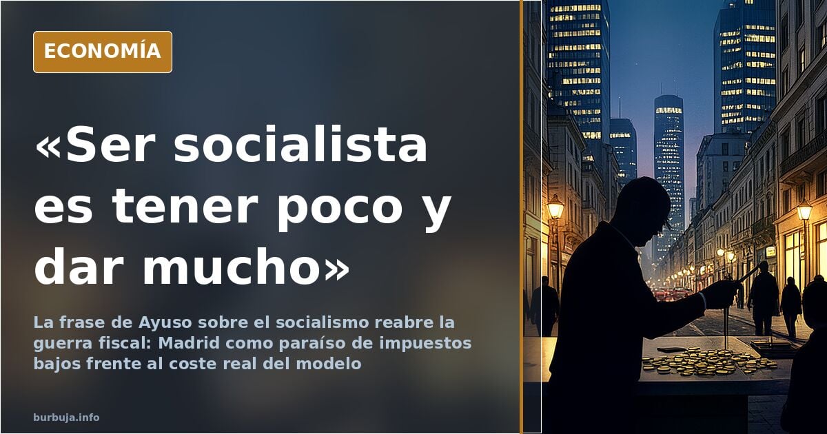 Ayuso y el debate fiscal en Madrid: impuestos bajos y crítica al gasto social