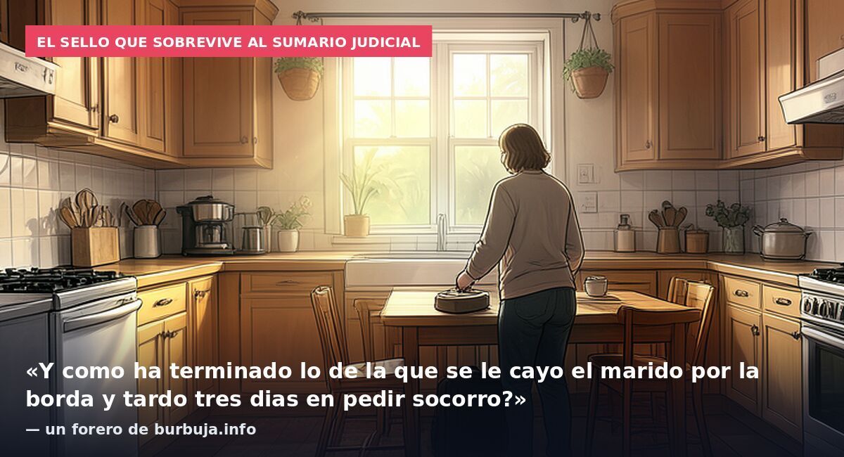El sello que sobrevive al sumario judicial: «Y como ha terminado lo de la que se le cayo el marido por la borda y tardo tres dias en pedir socorro?» — un forero de burbuja.info