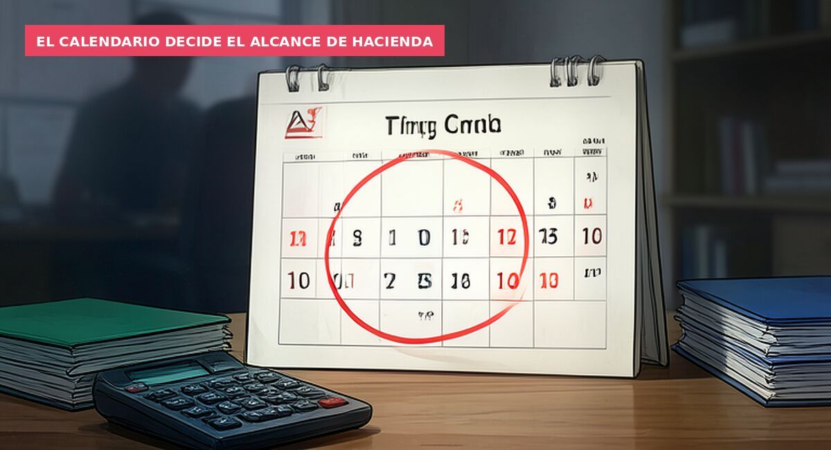 El calendario decide el alcance de Hacienda