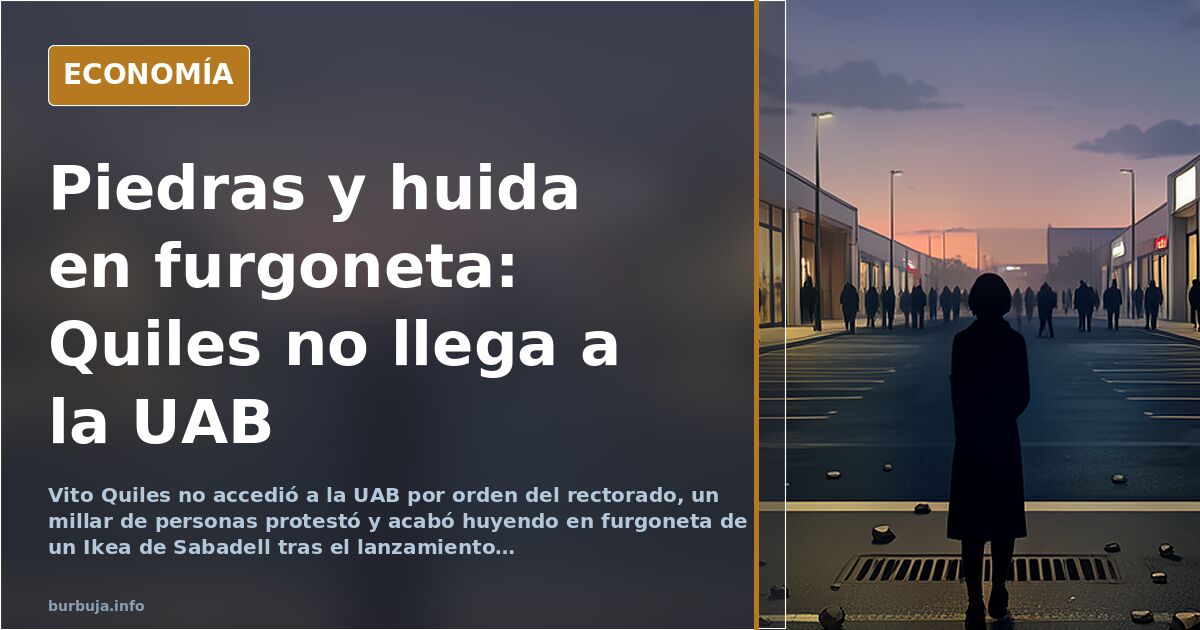 Vito Quiles huye de un Ikea de Sabadell tras el lanzamiento de piedras