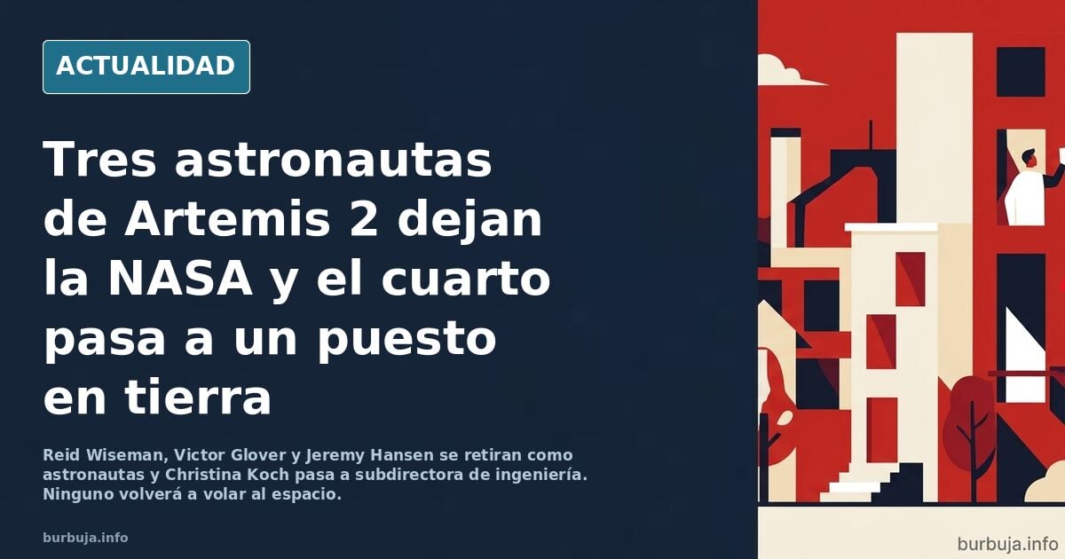 La NASA "retira" a los 4 astronautas de Artemis 2.
