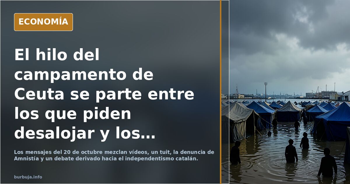 Se inunda el campamento de inmigrantes llegados a Ceuta